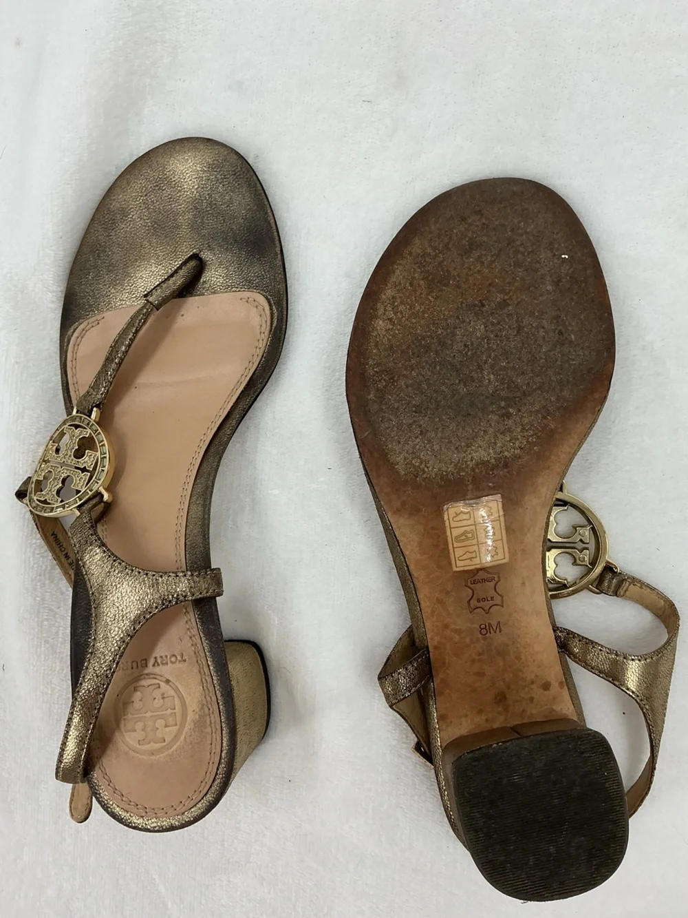 Tory Burch metallic bronze